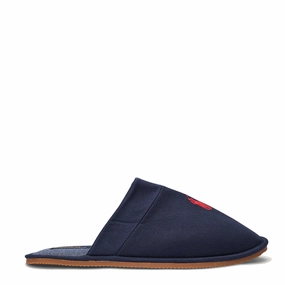Polo Ralph Lauren Klarence Twill Slipper Navy Travel Footwear