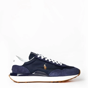 Orthotic Friendly Polo Ralph Lauren Train 89 Suede / Oxford Trainer Navy / Multi Pp