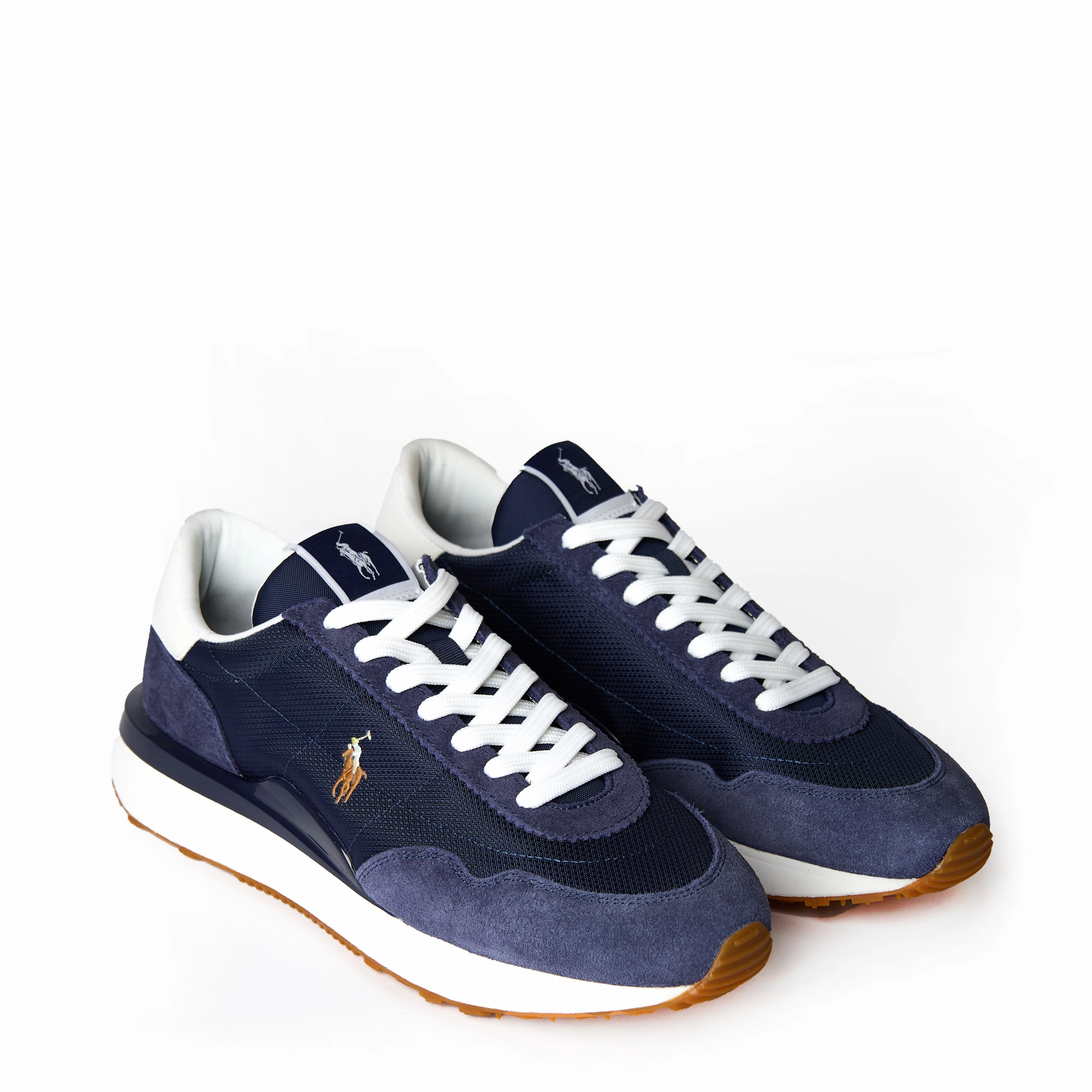 Casual Comfort Polo Ralph Lauren Train 89 Suede / Oxford Trainer Navy / Multi Pp