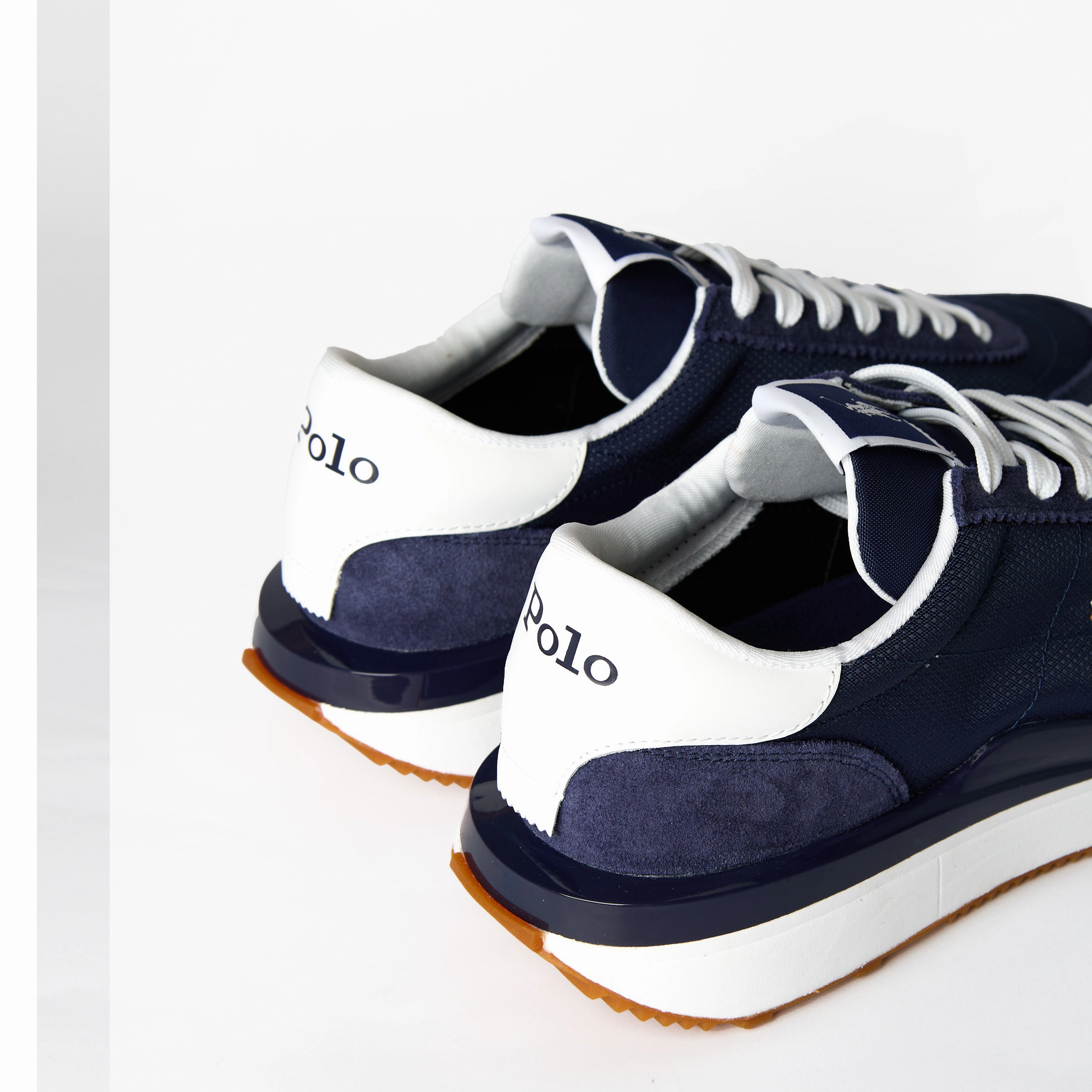 Fashion Sneakers Lightweight Shoes Polo Ralph Lauren Train 89 Suede / Oxford Trainer Navy / Multi Pp