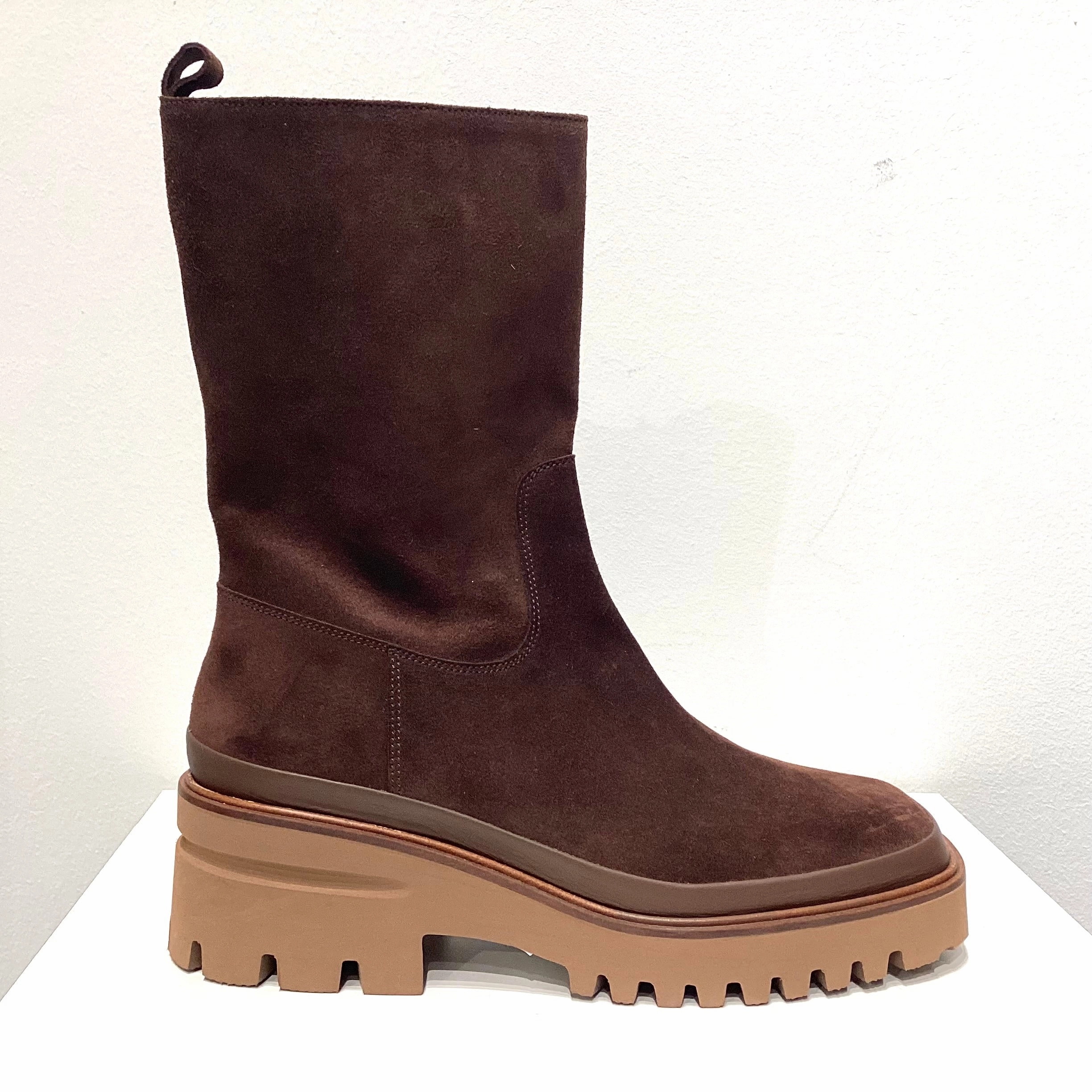 Pons Quintana | Women'S Boots | Eva Ebano Velour Toffe | Brown Everyday Footwear