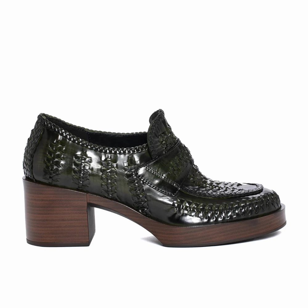 Smart Casual Footwear Standing Shoes Pons Quintana | Women'S Loafers | Cristin Moss Nepal Past | Green
