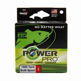Power Pro Spectra Vermillion Red Braided Line 1500 yard Bulk Spool