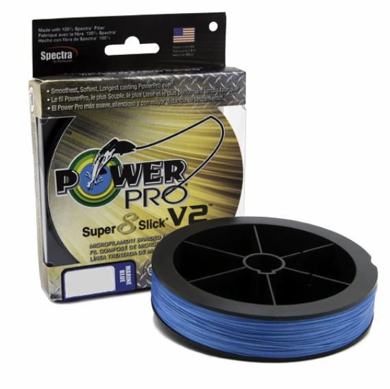 Power Pro Super8Slick V2 Marine Blue Braided Line 3000 yard Bulk Spool