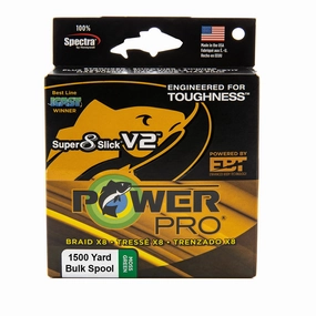 Power Pro Super8Slick V2 Moss Green Braided Line 1500 yard Bulk Spool