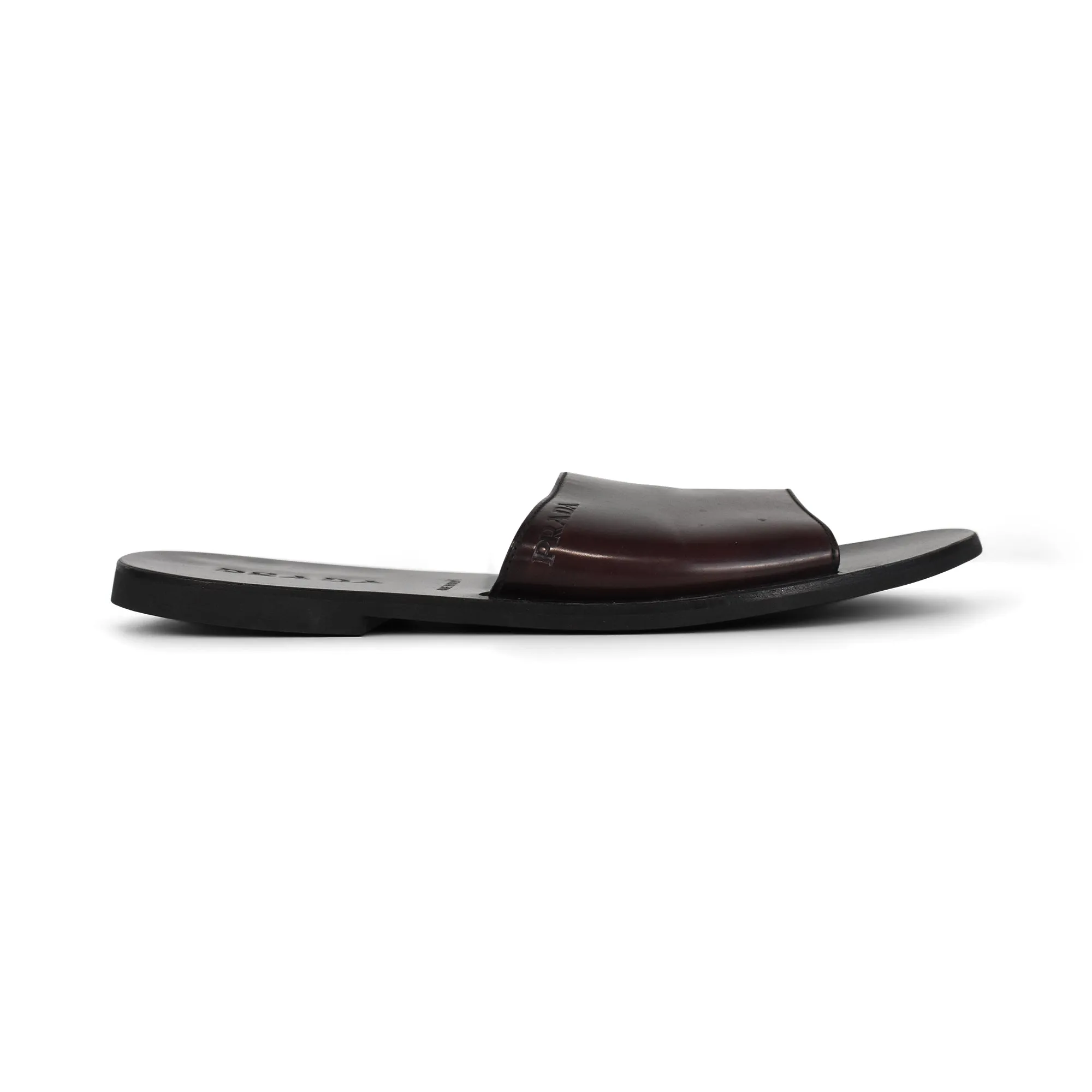Quick Dry Prada Leather Slides - Men'S 10