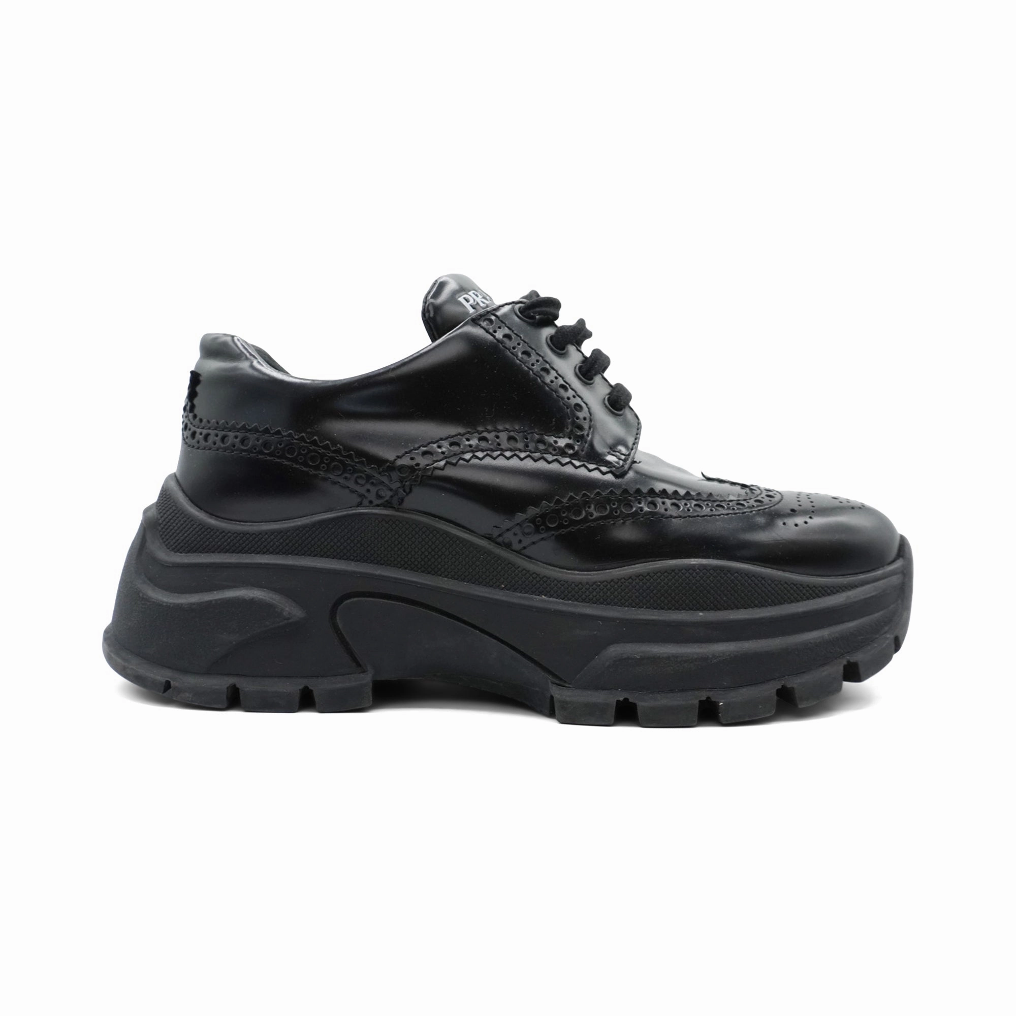 Prada Platform Brogue Sneakers - Women'S 38.5 Minimalist