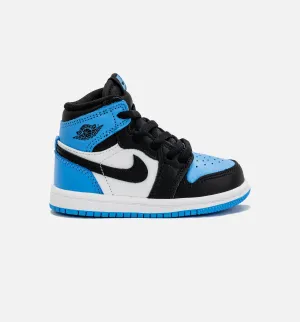 Air Jordan 1 Retro High Og University Blue Infant Toddler Lifestyle Shoe - Black/Blue Wide Fit