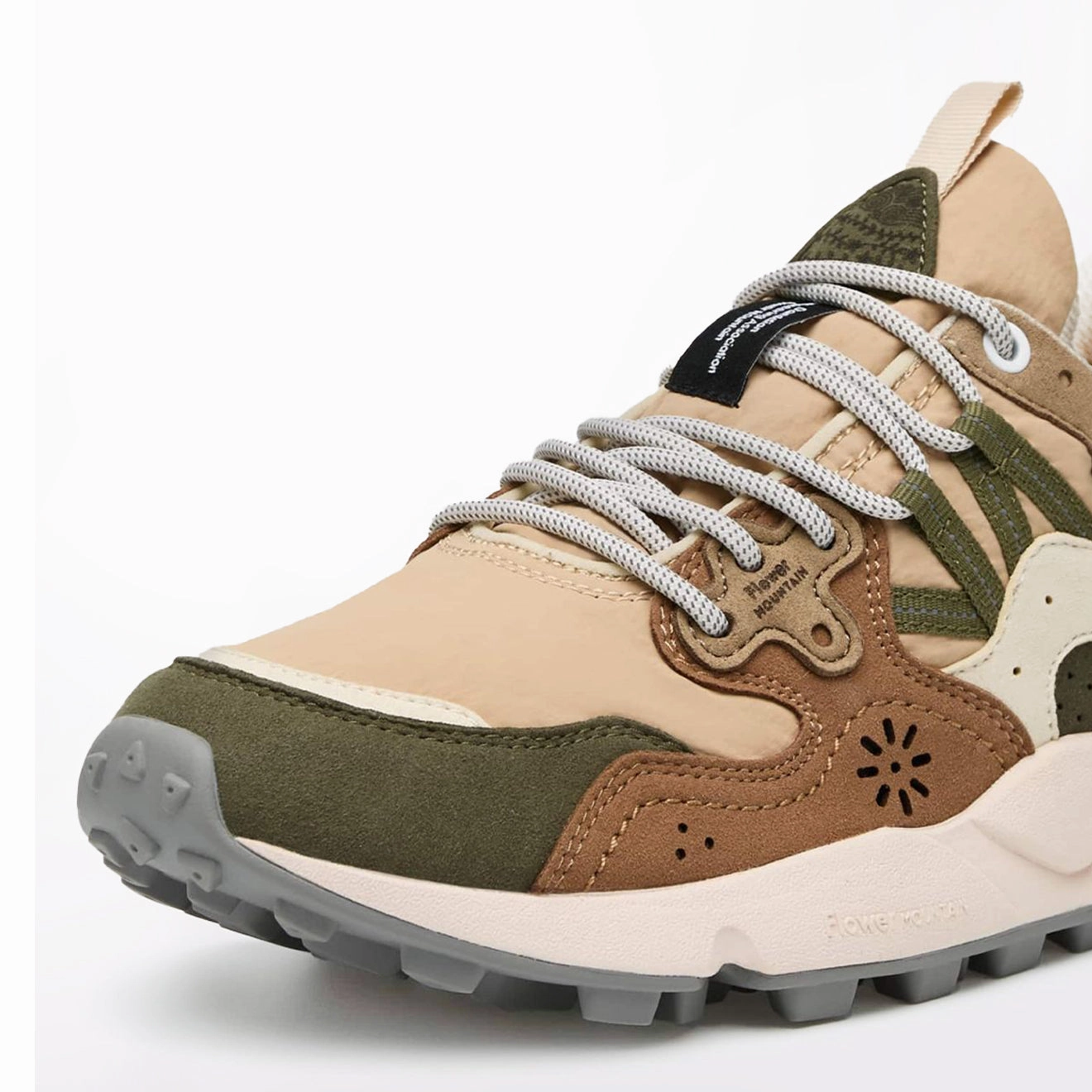 Leather Shoes Flower Mountain Yamano 3 Kaiso Trainer Dark Grey / Sand