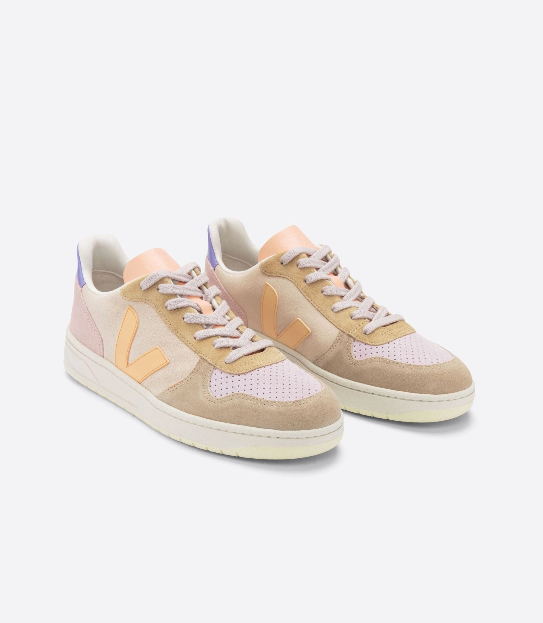 Standing Comfort Supportive Shoes V-10 Suede - Multico/Peach