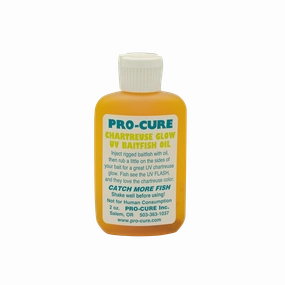 Pro-Cure Chartreuse Glow UV Baitfish Oil 2 oz.