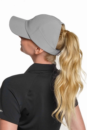 Racket Padel Ponytail Cap | Steel Grey