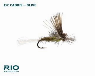 RIO Olive Caddis Dry Assortment