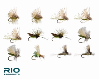 RIO Olive Caddis Dry Assortment