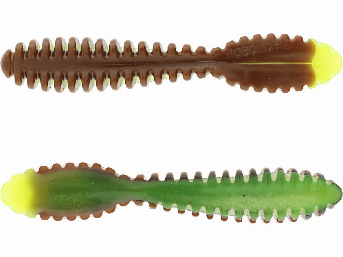 Roboworm Zipper Grub 3 1/2 inch Soft Plastic Grub 8 pack