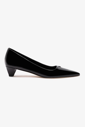 Travel Ready Ruth Pump In Black Box Leather