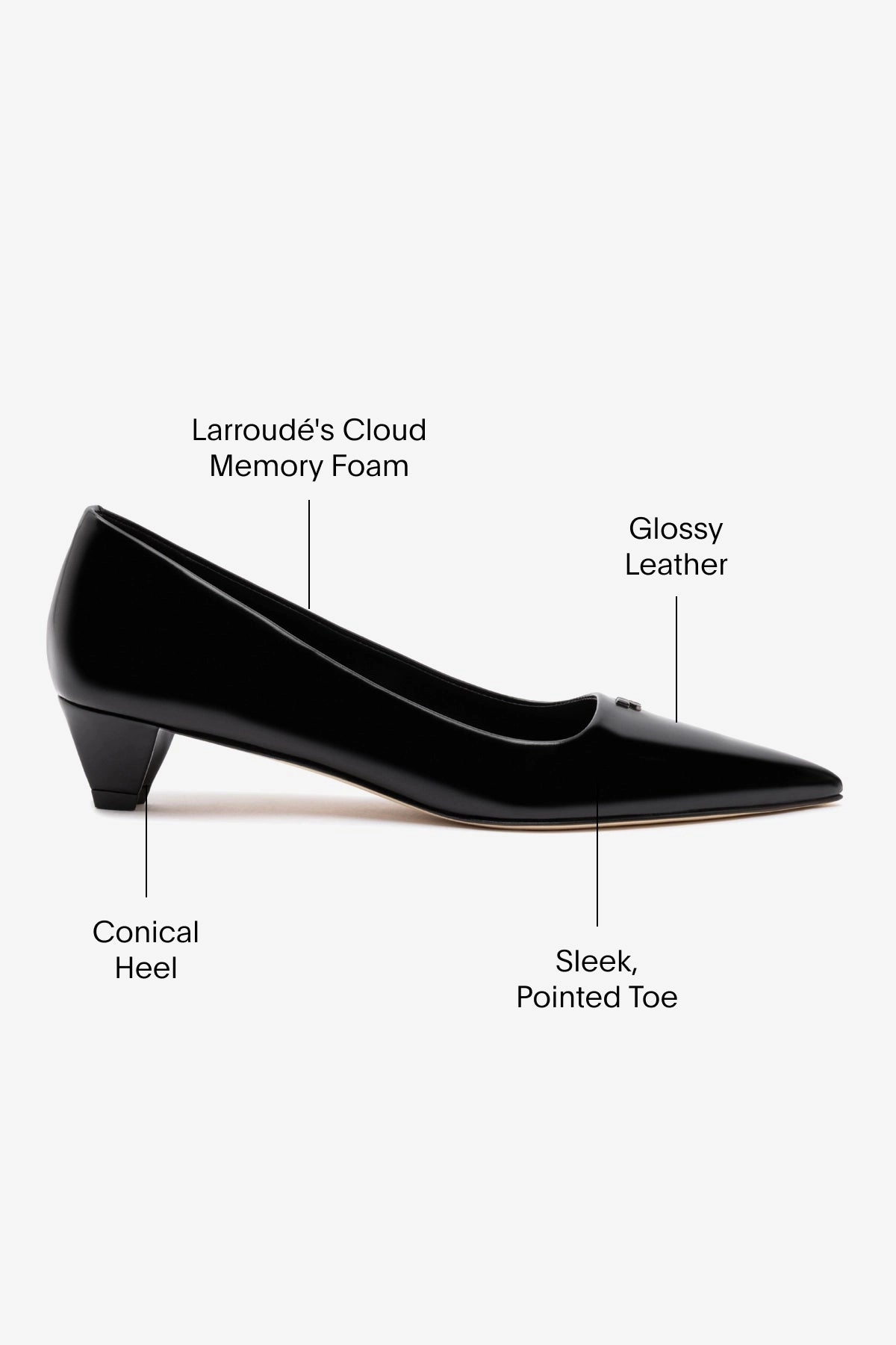 Ruth Pump In Black Box Leather Relaxed Fit Footwear