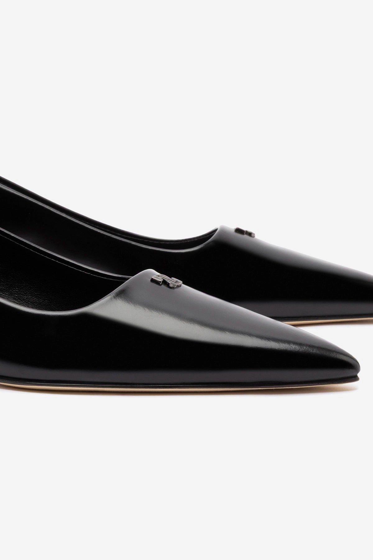 Ruth Pump In Black Box Leather Flat Feet Shoes All Day Comfort