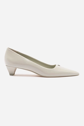 Sporty Style Ruth Pump In Gray Box Leather