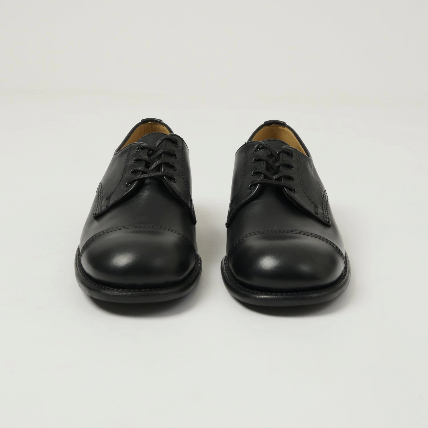 Breathable Mesh Sanders Derby Shoe - Black Waxy