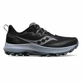 Cloud Comfort Sporty Style Saucony Peregrine 14 Wide | Black / Carbon | Womens