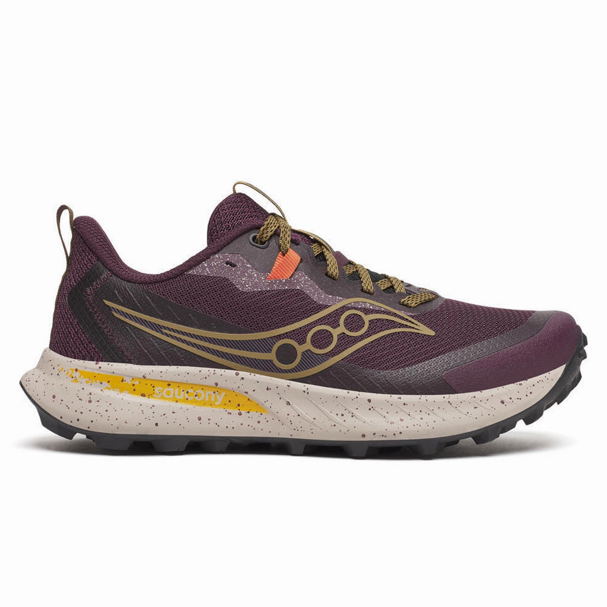 Saucony Peregrine 15 Womens | Wine/Kodiak Cushioned Insoles