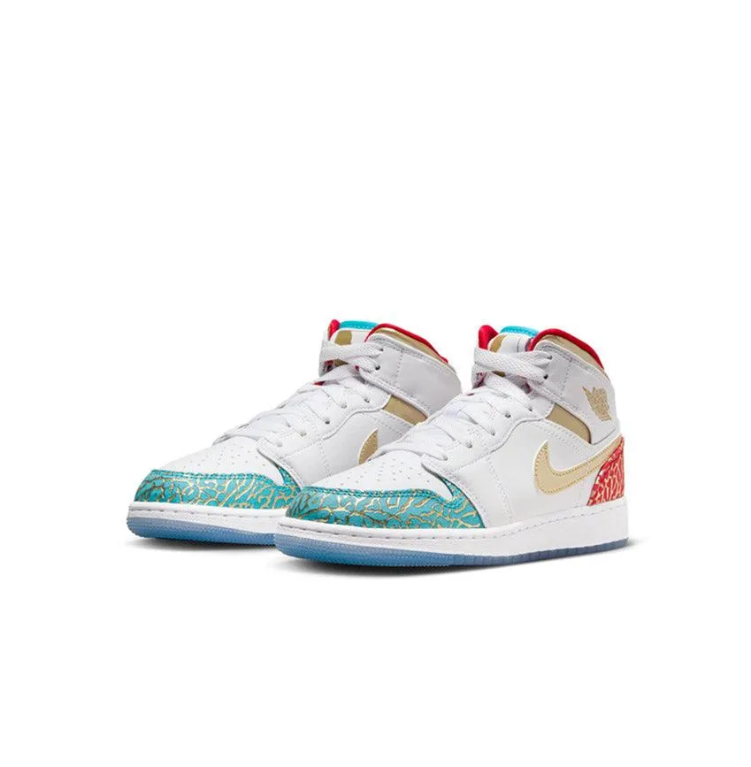 Kid'S Air Jordan 1 Mid Ss 'Unc To Chi' Modern Footwear