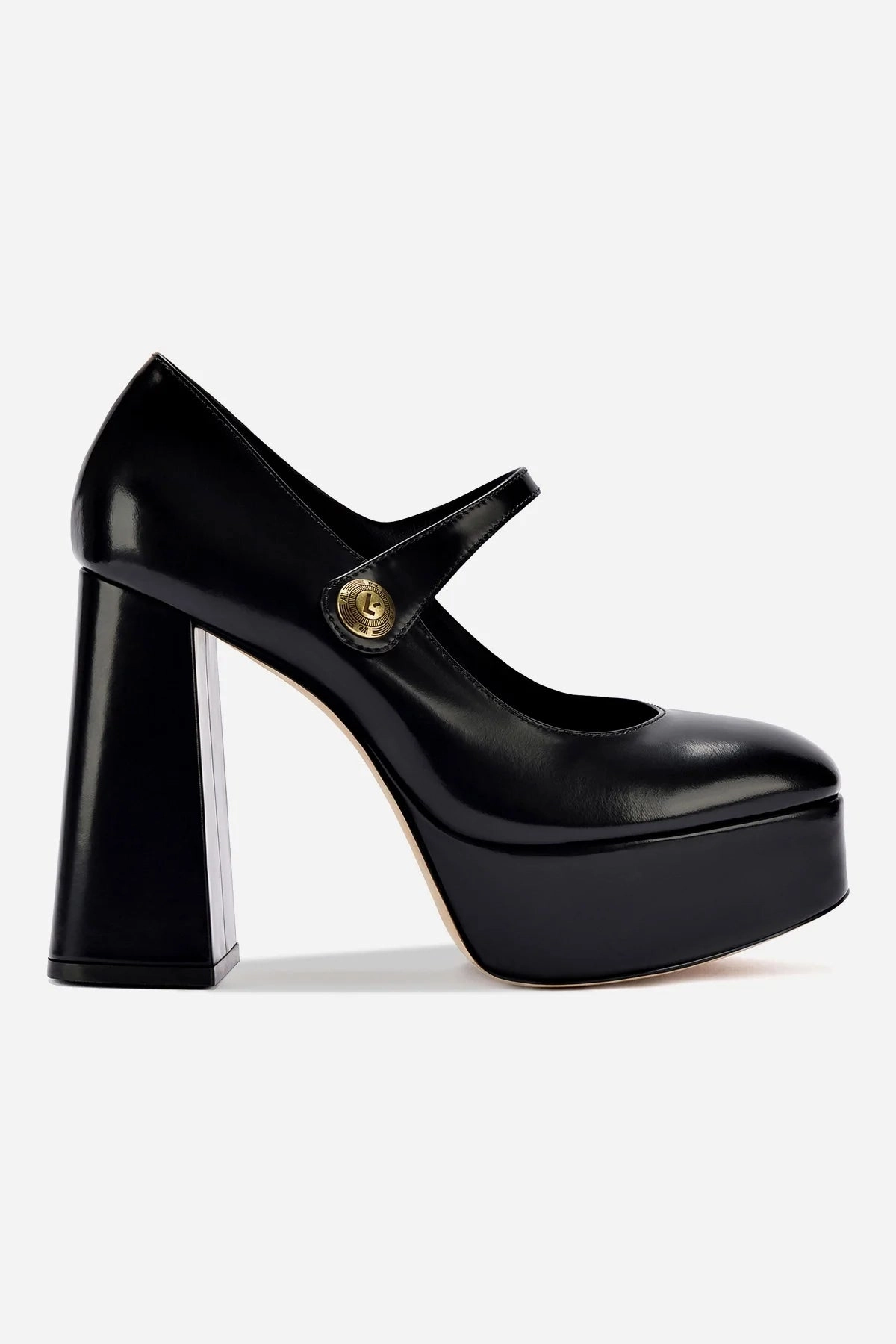 Weather Resistant Minimal Footwear Emma Pump In Black Leather