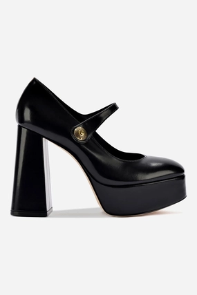 Emma Pump In Black Leather Lightweight Shoes