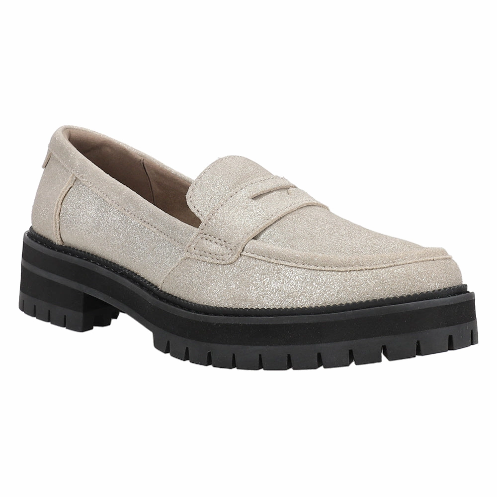 All Day Support Cara Metallic Slip On Lug Sole Loafers