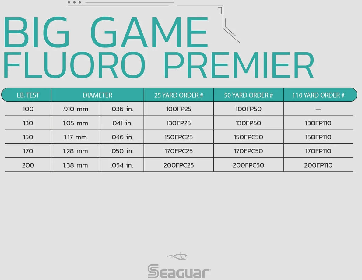 Seaguar Fluoro Premier Big Game 110 yards