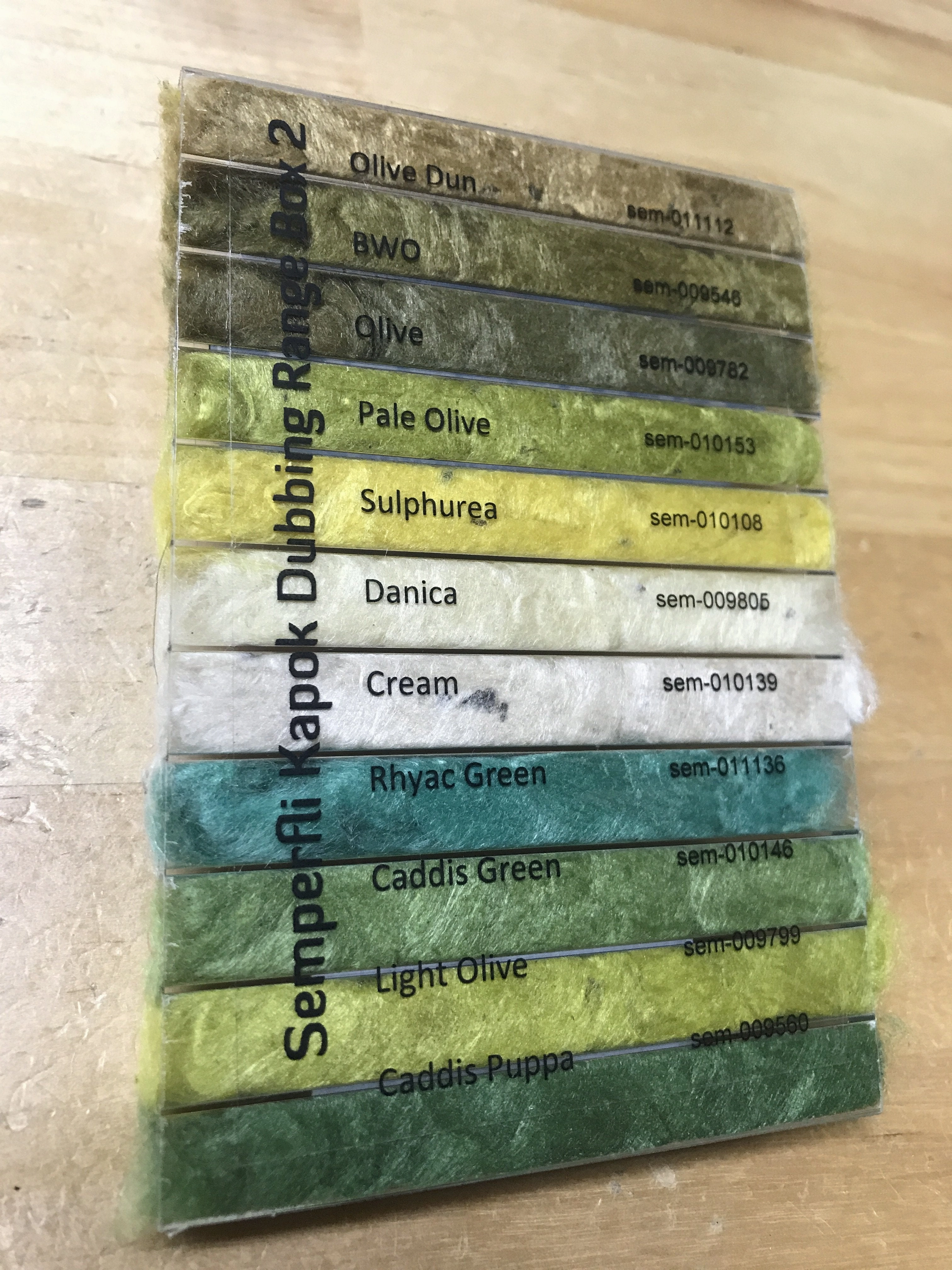 Semperfli Kapok Dry Fly Dubbing Full Selection Dispenser