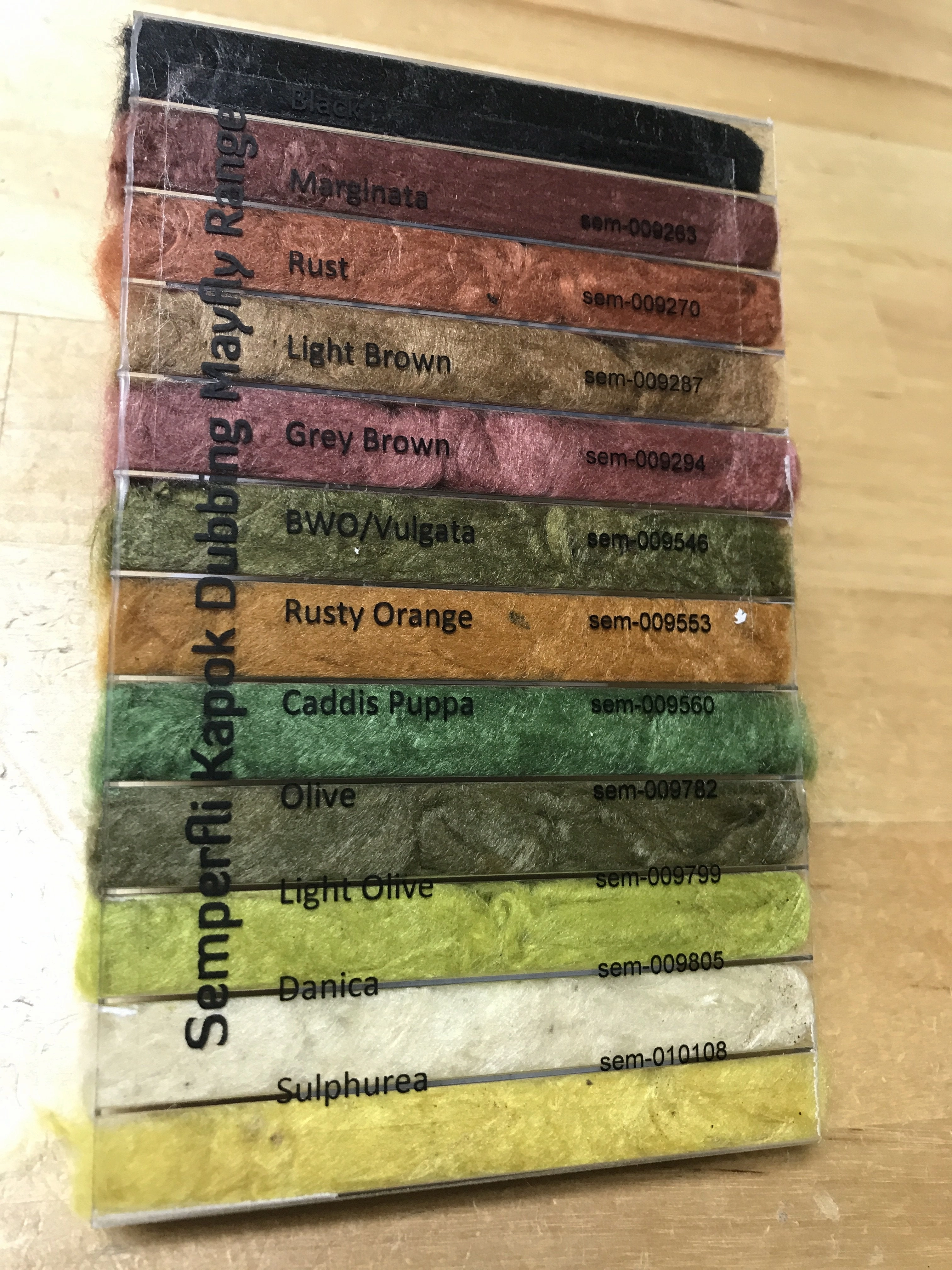 Semperfli Kapok Dry Fly Dubbing Mayfly Dispenser