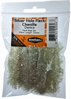 Semperfli Silver Holographic Fleck Chenille 15mm