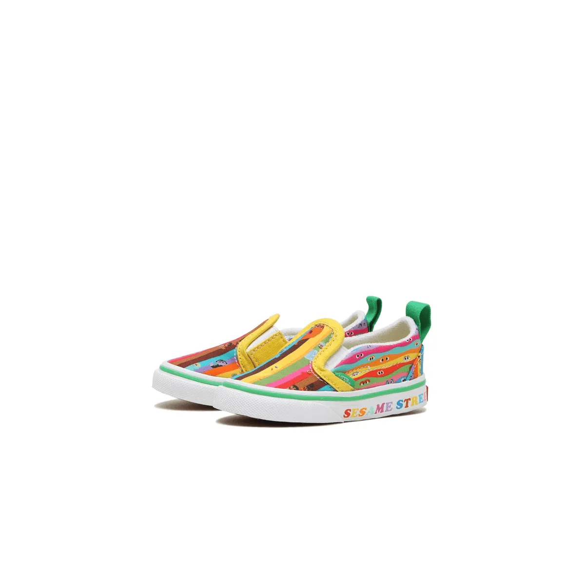   Sesame Street Toddler'S Slip-On V 'Multi' Modern Classic Grippy Traction