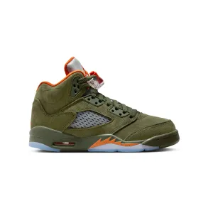 Kids Air Jordan 5 Retro 'Olive' Supportive Footwear