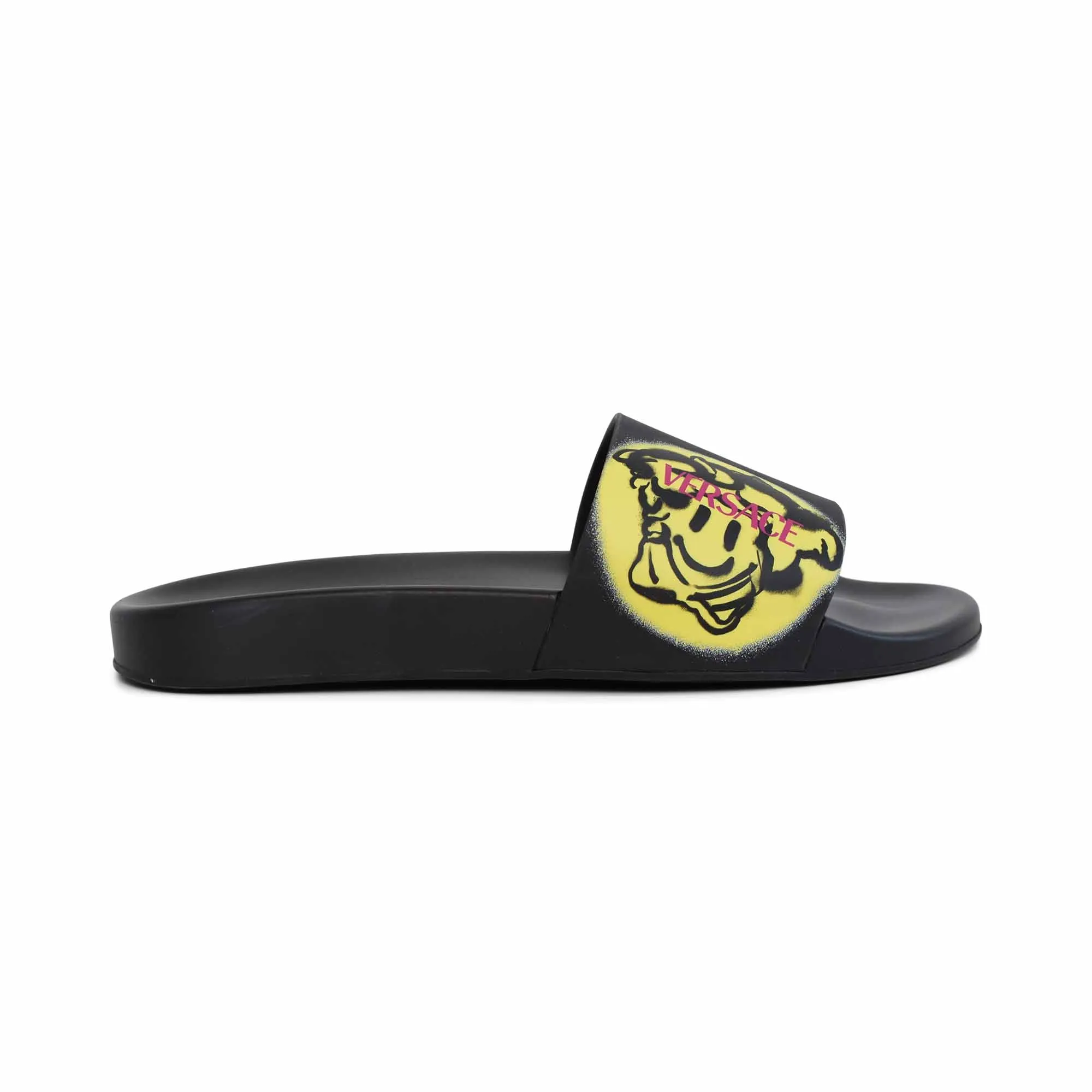 Unisex Orthotic Friendly Versace 'Medusa Tag' Pool Slides - Men'S 44