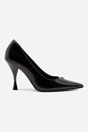 Stone Pump In Black Box Leather Urban Classic Footwear