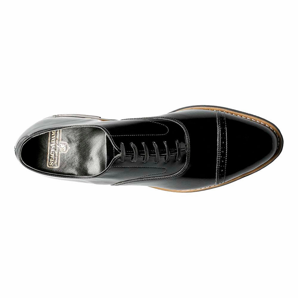 Stacy Adams Concorde Black Patent Cap Toe Oxfords Sustainable Waterproof