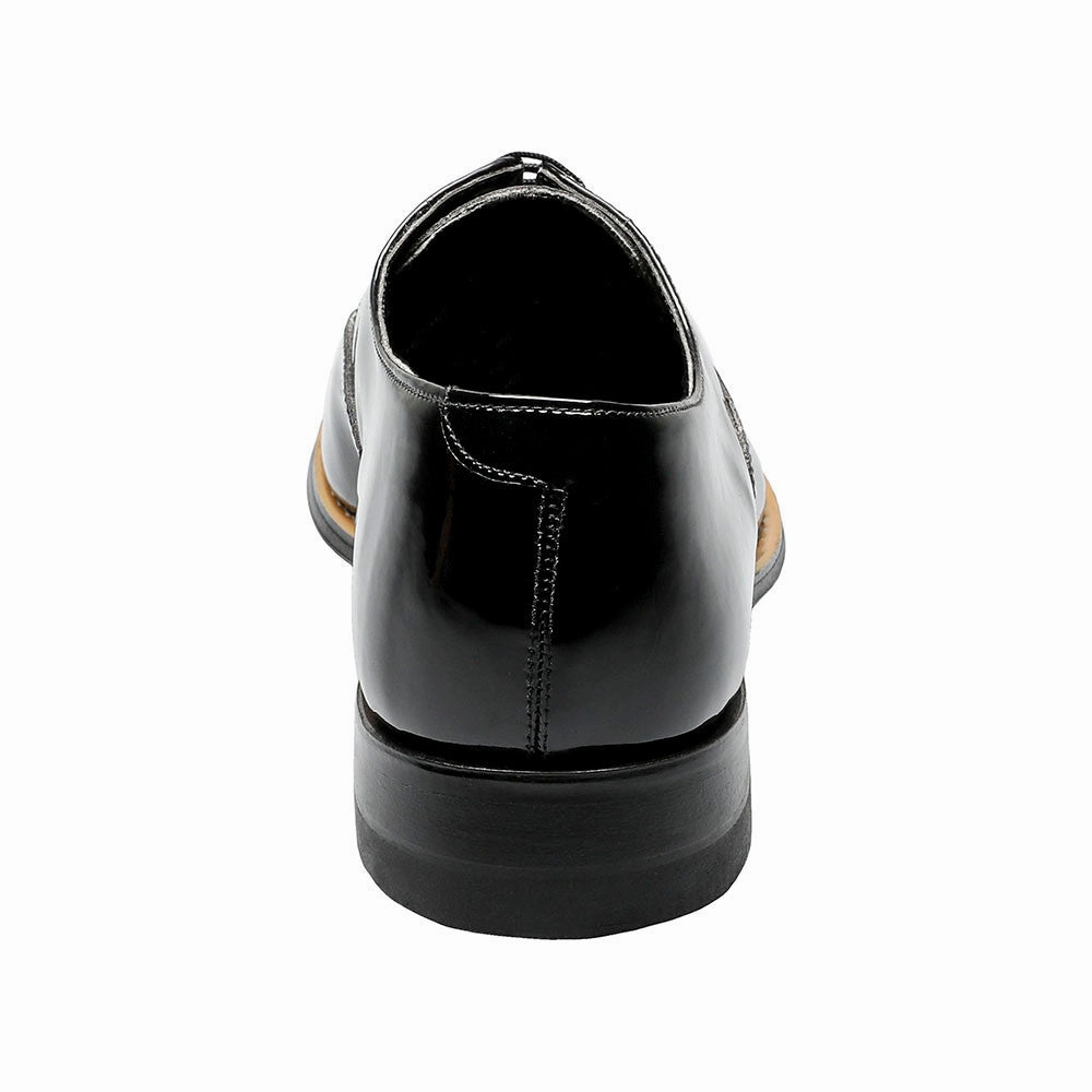 Stacy Adams Concorde Black Patent Cap Toe Oxfords Odor Control Lightweight