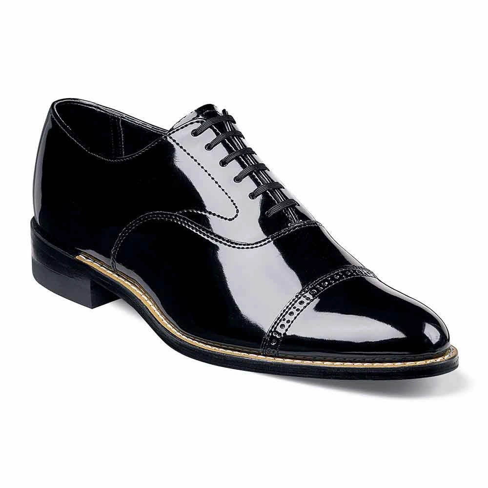 Stacy Adams Concorde Black Patent Cap Toe Oxfords Lightweight Shoes Breathable Mesh