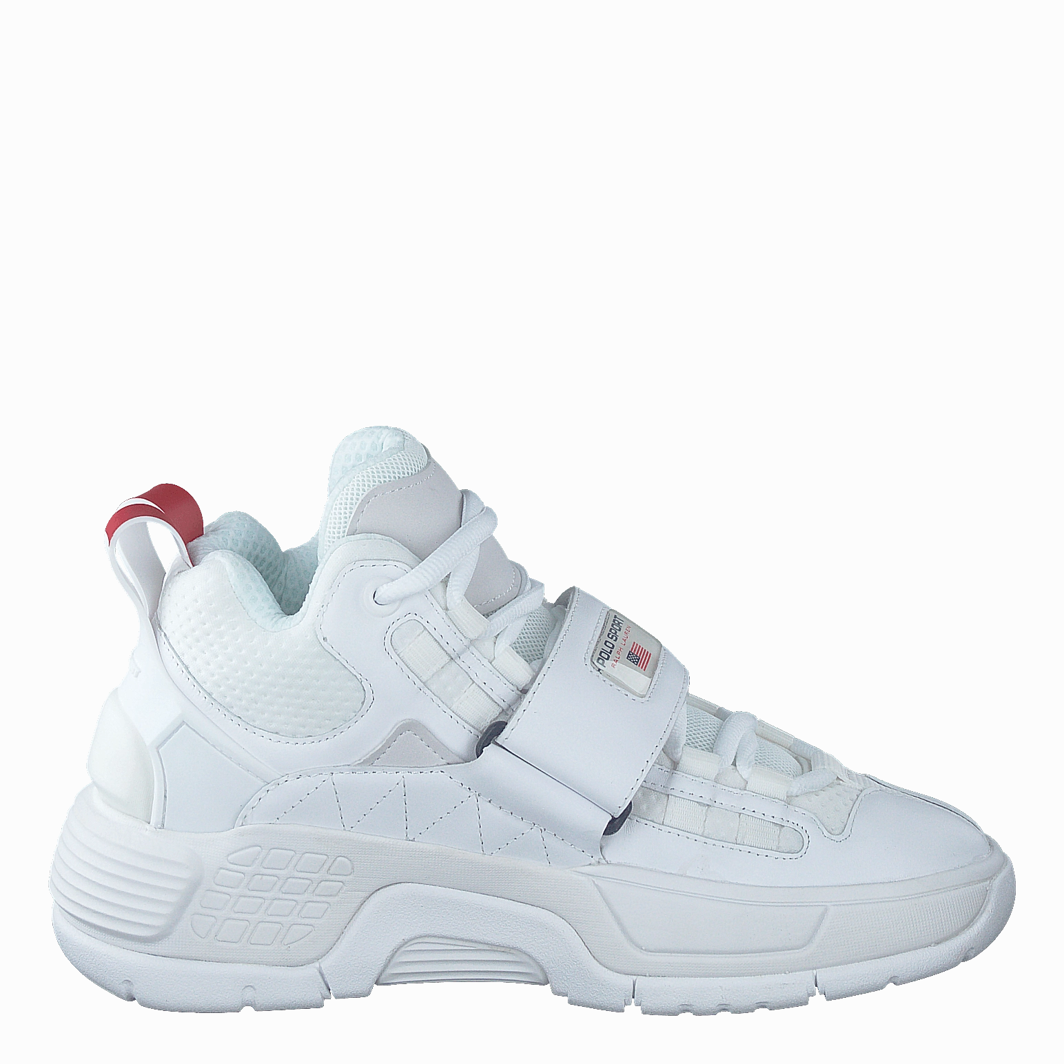 Ps100 High-Top Sneaker White / Navy / Rl2000 Red Sporty Style Weather Resistant