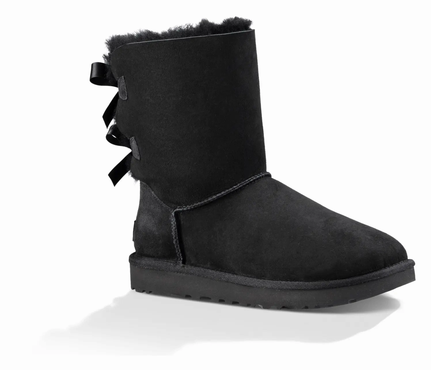 Classic Sneakers Women??S Ugg Bailey Bow Ii ?C Cozy Sheepskin Boot With Feminine Satin Bows