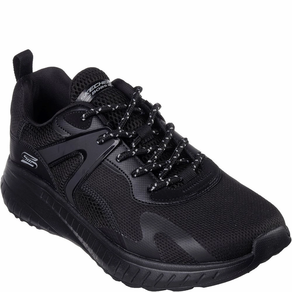 Skechers Bobs Squad Chaos Elevated Drift Trainers Flexible Leather Shoes