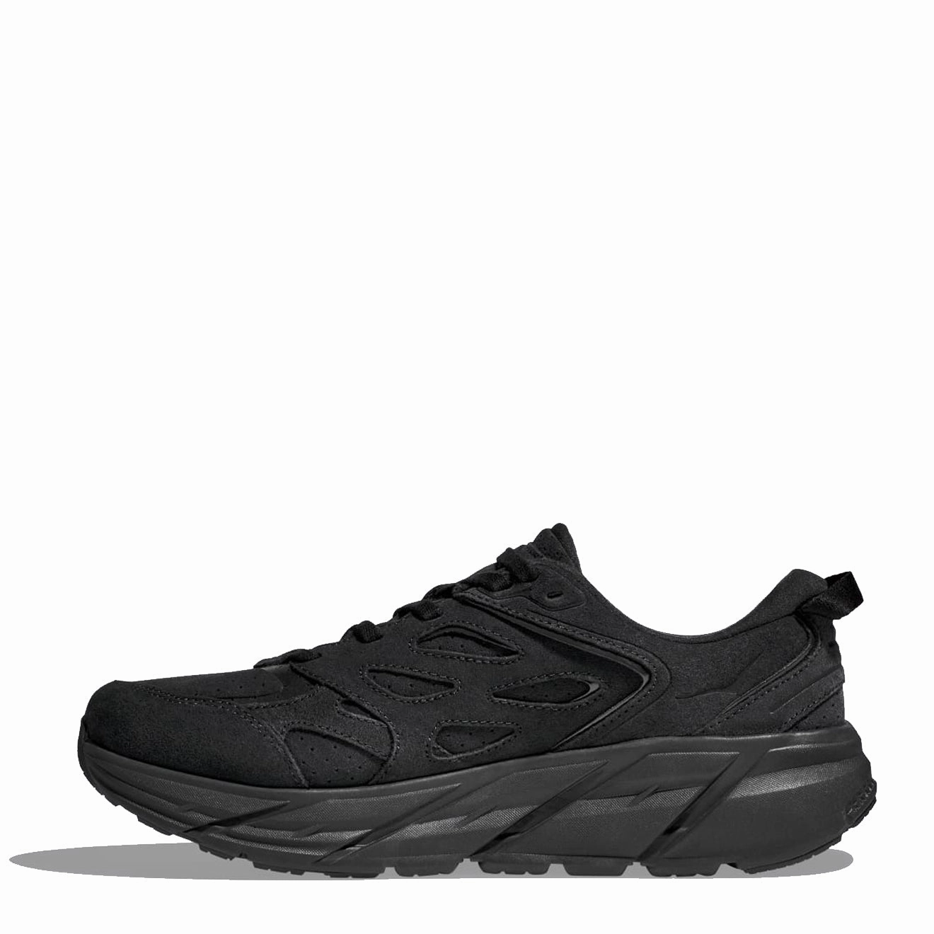 Hoka Clifton L Suede Black / Black Unisex Shoes