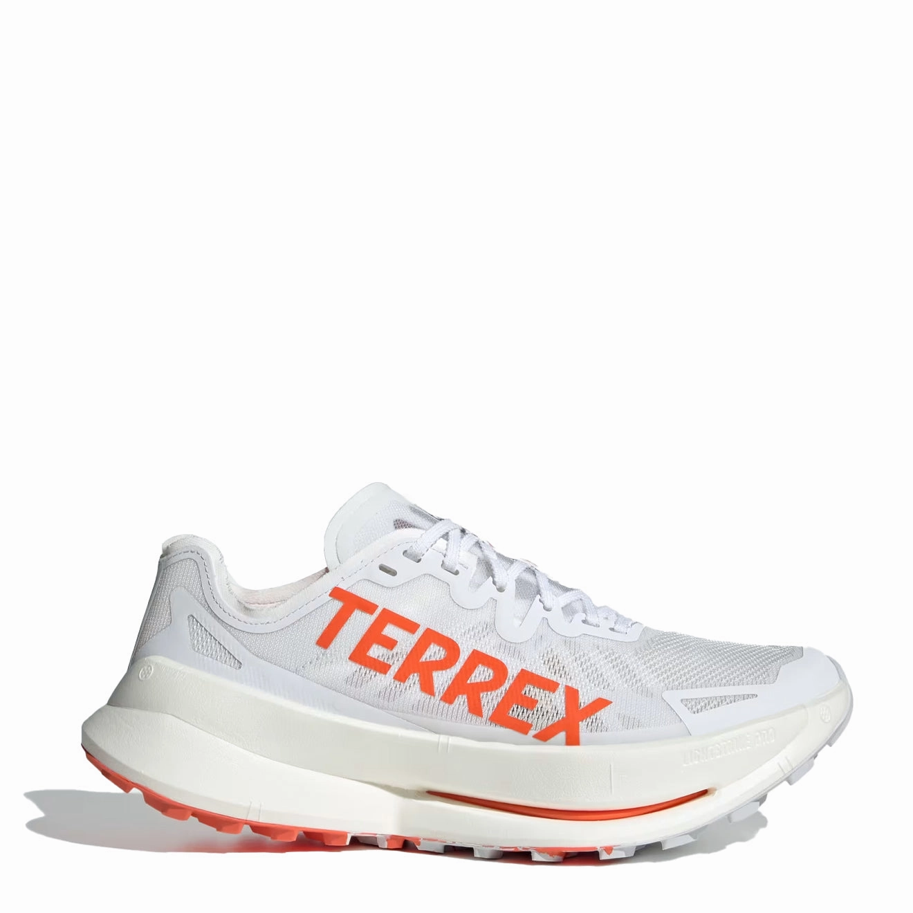 Travel Footwear Adidas Terrex Agravic Speed Ultra Trail Running Shoes Ultra Cloud White / Impact Orange / Dash Grey