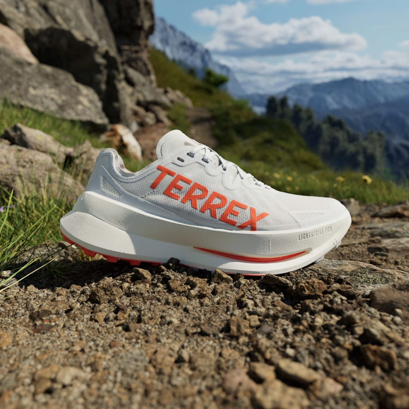 Adidas Terrex Agravic Speed Ultra Trail Running Shoes Ultra Cloud White / Impact Orange / Dash Grey All Day Comfort