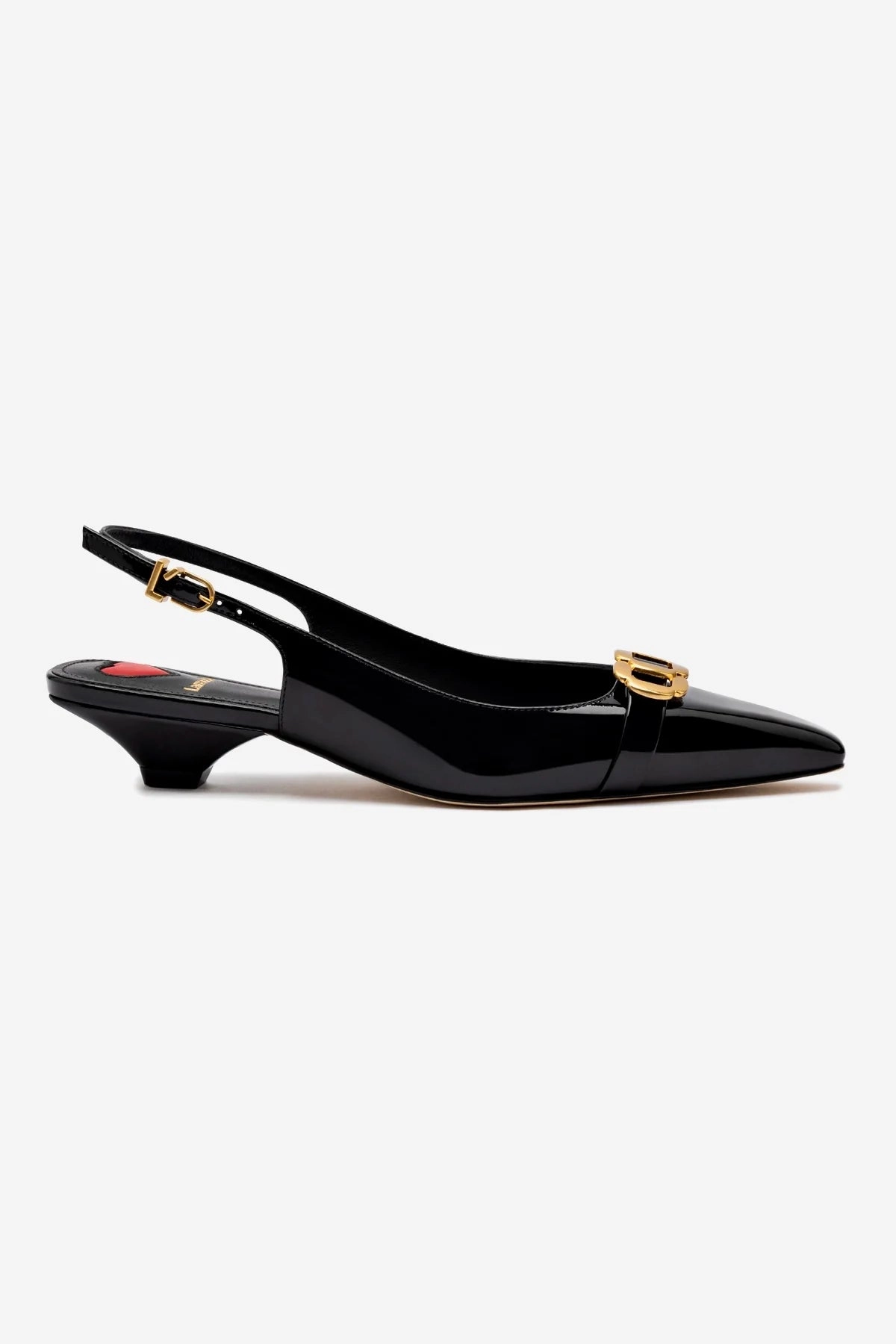 Canvas Shoes Franca Pump In Black Patent Leather