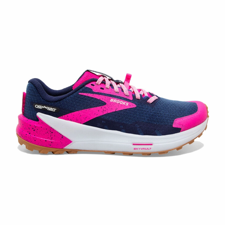Supportive Quick Dry Brooks Catamount 2 | Peacoat / Pink / Biscuit | Womens