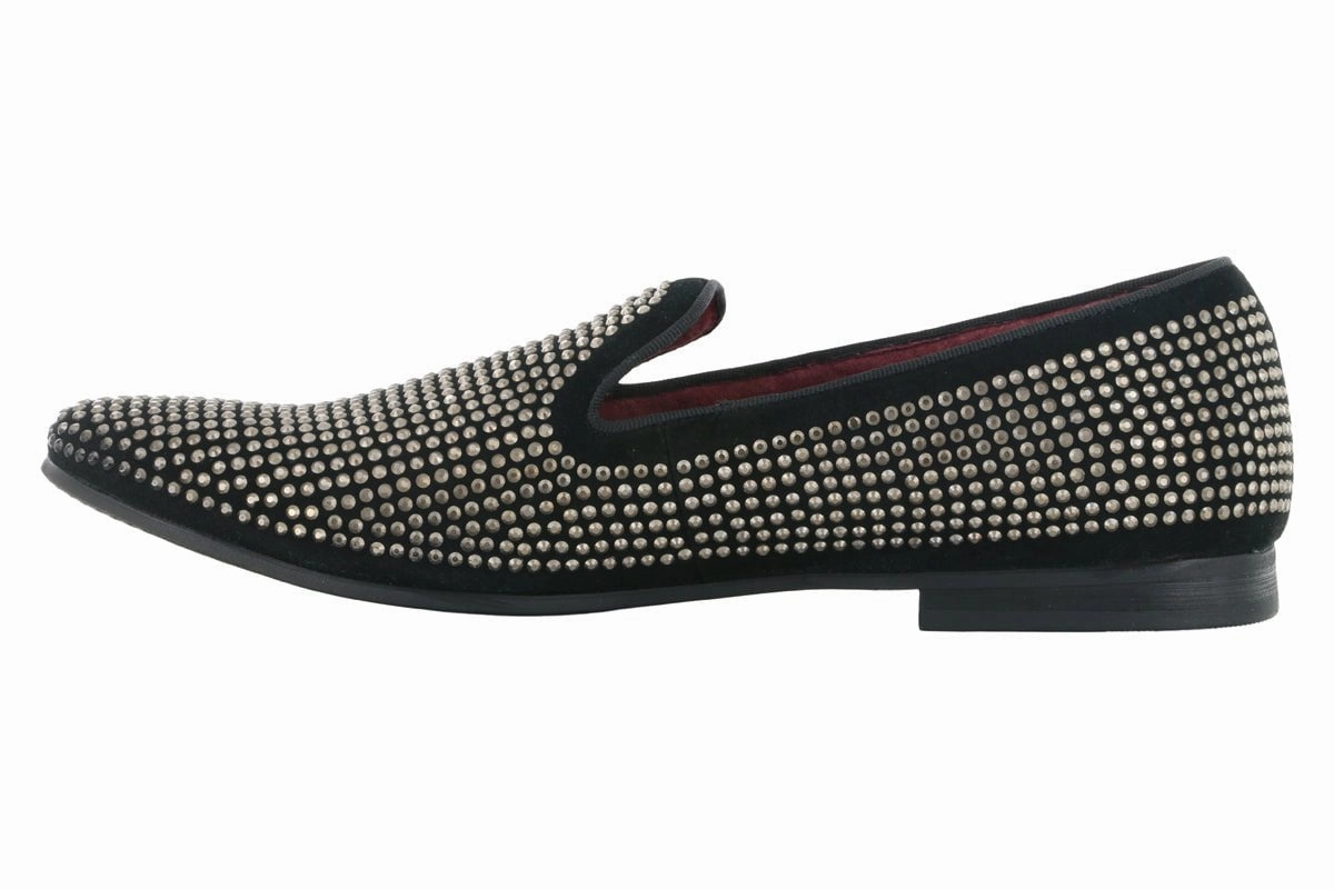 Steve Madden Caviarr Silver Rhinestone Loafer Arch Support